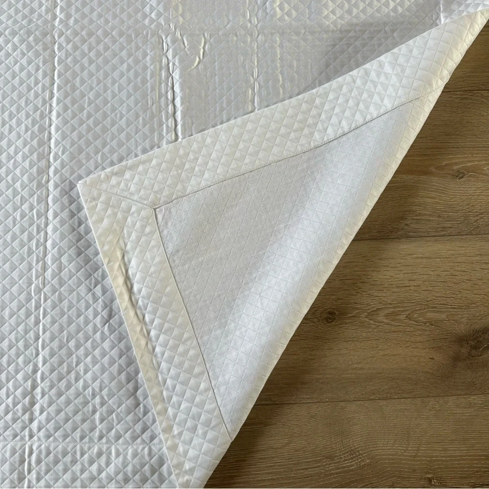 NEW Legacy Home Twin 100% Cotton Quilt Coverlet White Made In USA